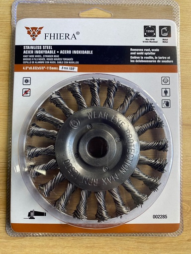 [004900] CEPILLO CIRCULAR TRENZADO INOX 4-1/2X5/8 FHIERA